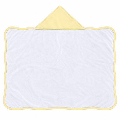 Toalha de Banho com Capuz Forrada Plush Atoalhado Premium 1M x 70cm Amarelo