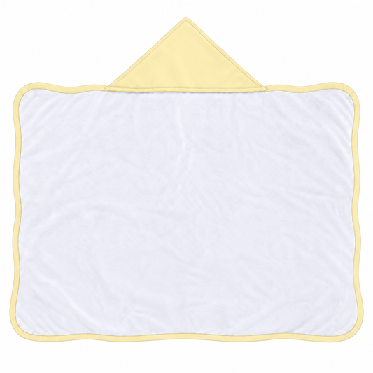 Toalha de Banho com Capuz Forrada Plush Atoalhado Premium 1M x 70cm Amarelo