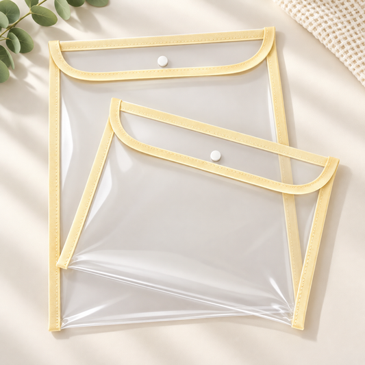 Kit com 2 Capas Organizadoras para Certidão e Documentos Amarelo