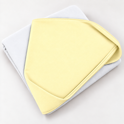 Toalha de Banho com Capuz Forrada Plush Atoalhado Premium 1M x 70cm Amarelo
