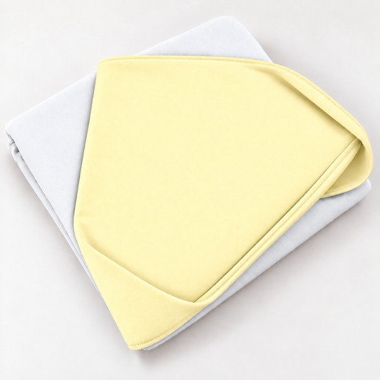 Toalha de Banho com Capuz Forrada Plush Atoalhado Premium 1M x 70cm Amarelo