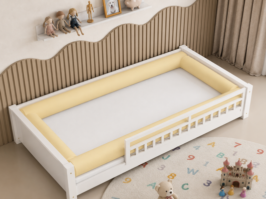 Kit Rolinhos 4 Peças para Cama Solteiro Amarelo