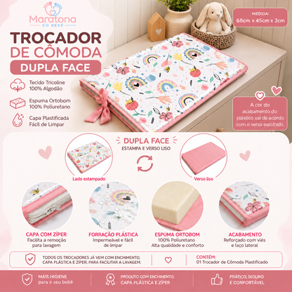 Trocador de Cômoda 70x45x3cm Branco