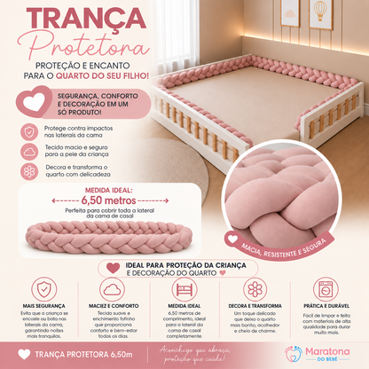 Trança Protetora 6,5 Metros Cama Casal Cinza