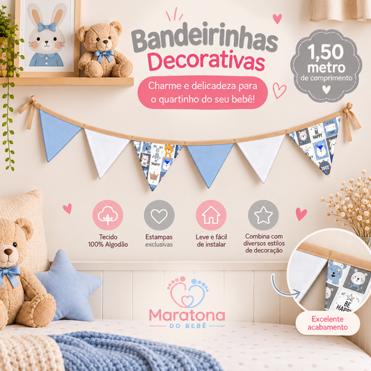 Bandeirinhas Decorativas 1,50m Bichos c/ Terracota