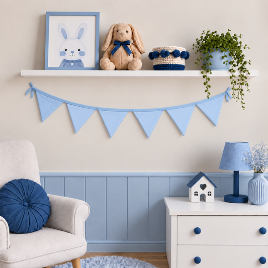 Bandeirinhas Decorativas 1,50m Azul Bebê