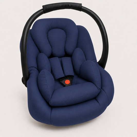 Kit para Bebê Conforto 3 Peças Dupla Face Azul Marinho