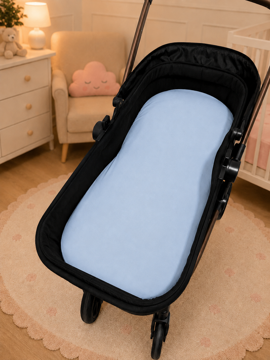 Colchão para Carrinho Moisés Premium 5cm Azul