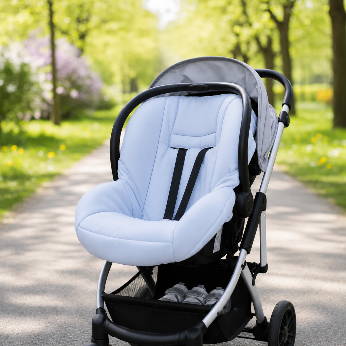 Capa para Bebê Conforto Universal Azul Bebê