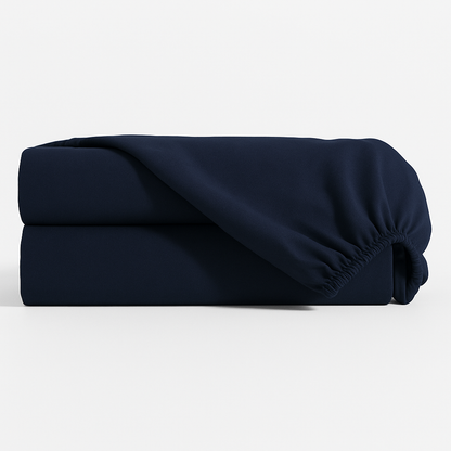 Lençol Estampado para Mini Berço 100% Algodão Azul Marinho
