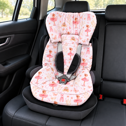 Capa Colchonete para Cadeira de Carro Dupla Face Bailarina