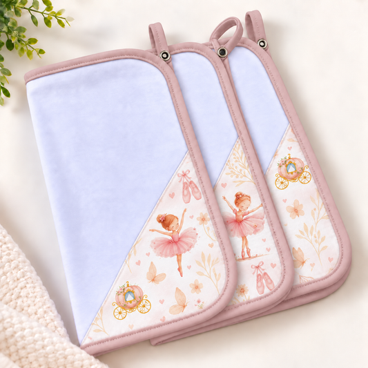 Toalha de Boca Malha Dupla Penteada Premium Bailarina | Kit com 3 Unidades