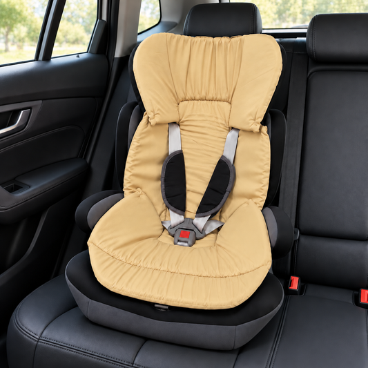 Capa Colchonete para Cadeira de Carro Dupla Face Bege
