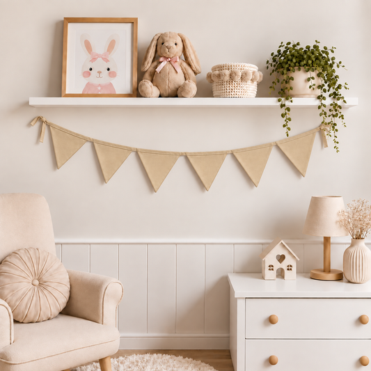 Bandeirinhas Decorativas 1,50m Bege