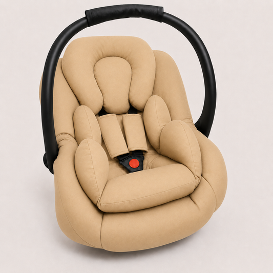 Kit para Bebê Conforto 3 Peças Dupla Face Bege