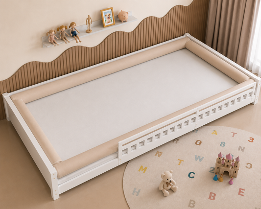 Kit Rolinhos 4 Peças para Cama Casal Bege