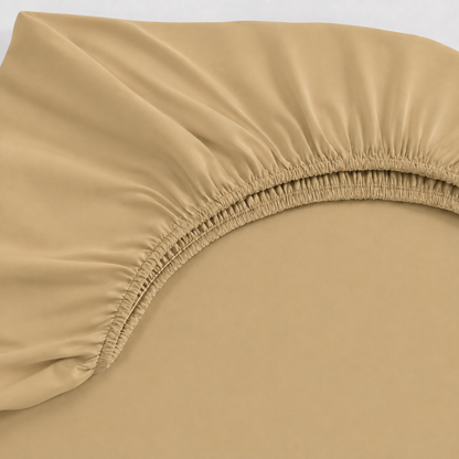 Lençol Estampado para Mini Berço 100% Algodão Bege