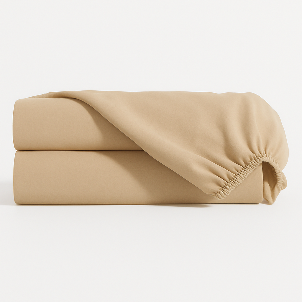 Lençol Estampado para Mini Berço 100% Algodão Bege