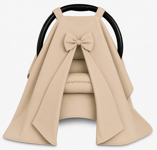 Capota para Bebê Conforto Tenda Dupla Face Bege