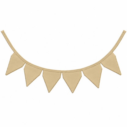 Bandeirinhas Decorativas 2,10m Bege