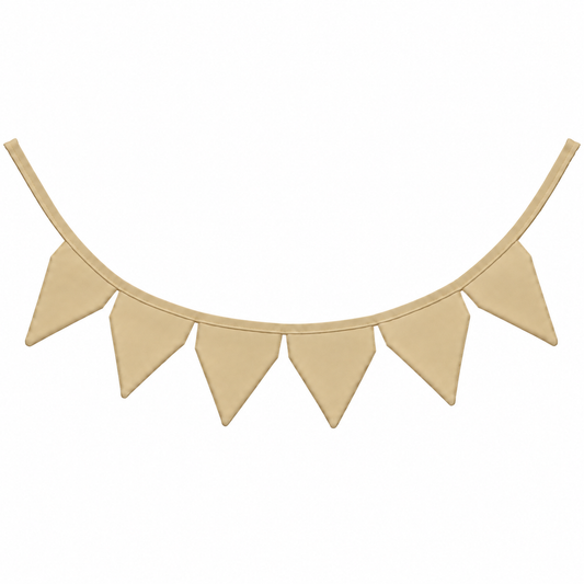 Bandeirinhas Decorativas 1,50m Bege