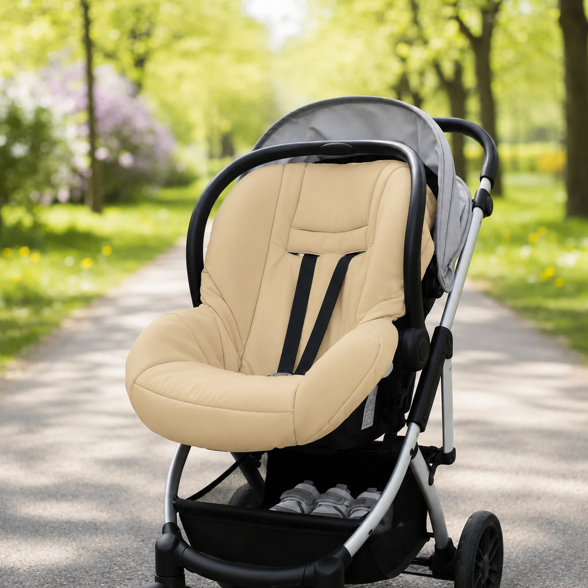 Capa para Bebê Conforto Universal Bege