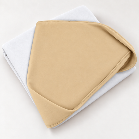 Toalha de Banho com Capuz Forrada Plush Atoalhado Premium 1M x 70cm Bege