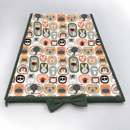 Trocador de Cômoda 70x45x3cm Bichos c/ Verde Escuro