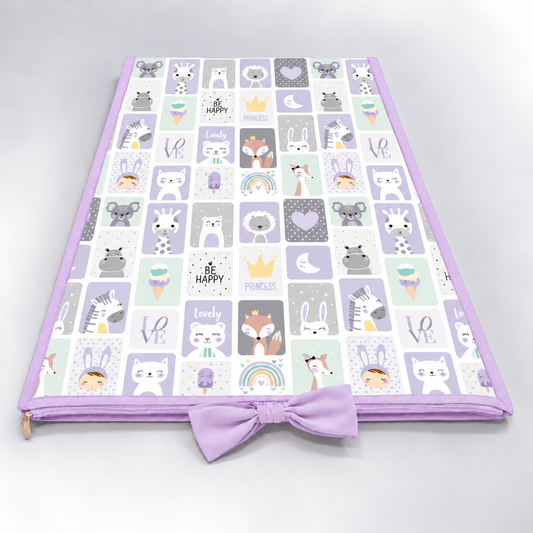 Trocador de Cômoda 70x45x3cm Bichos Lilás