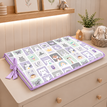 Trocador de Cômoda 70x45x3cm Bichos Lilás