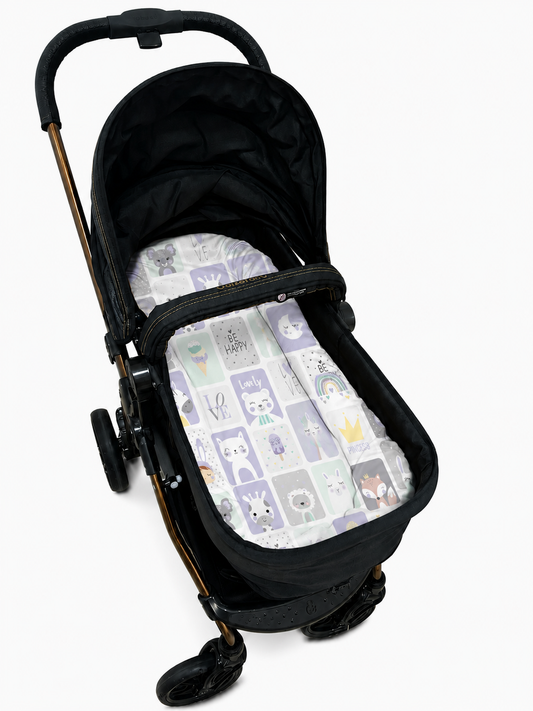 Fronha para Ninho Casulinho Premium para Carrinho Moisés Universal Bichos Lilás