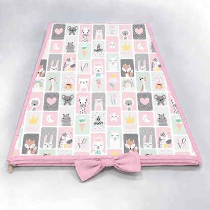 Trocador de Cômoda 70x45x3cm Bichos Rosa