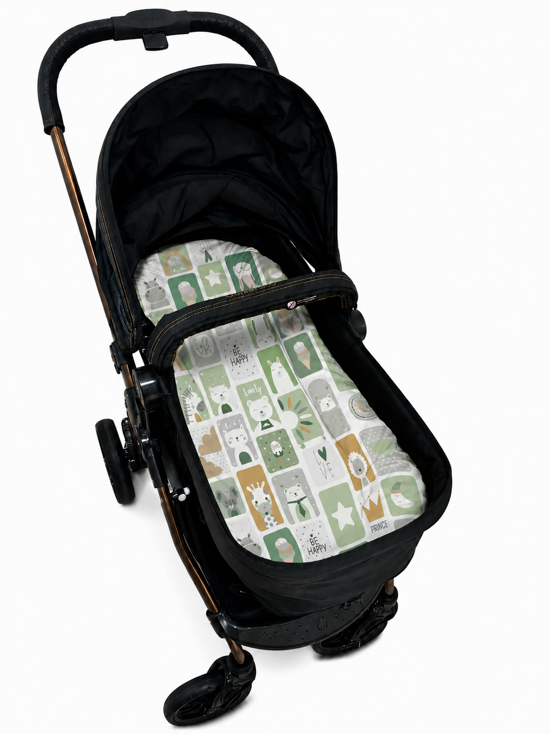 Fronha para Ninho Casulinho Premium para Carrinho Moisés Universal Bichos Verde