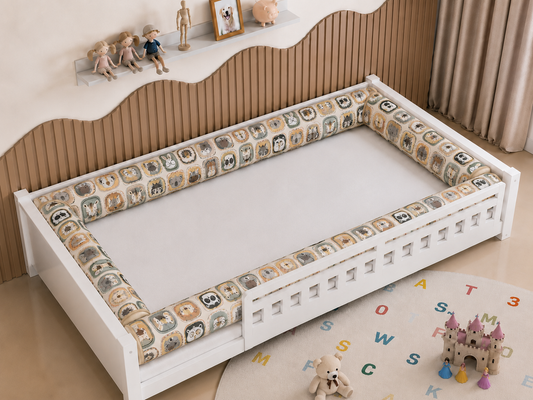 Kit Rolinhos 4 Peças para Cama Casal Bichos