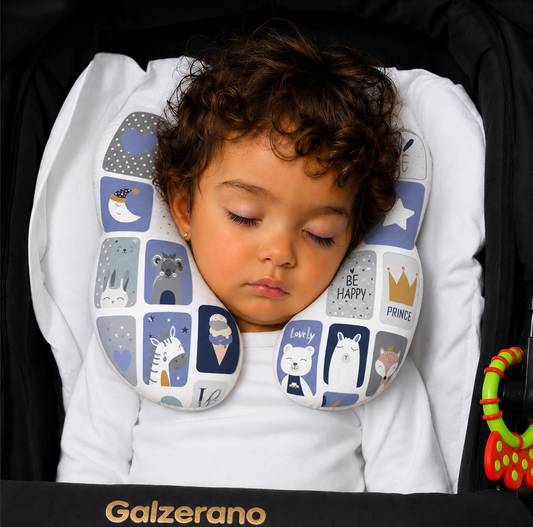 Protetor de Pescoço para Bebê Bichos Azul
