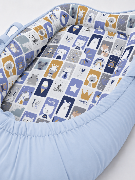 Ninho Redutor Dupla Face Premium Bichos Azul Verso Azul