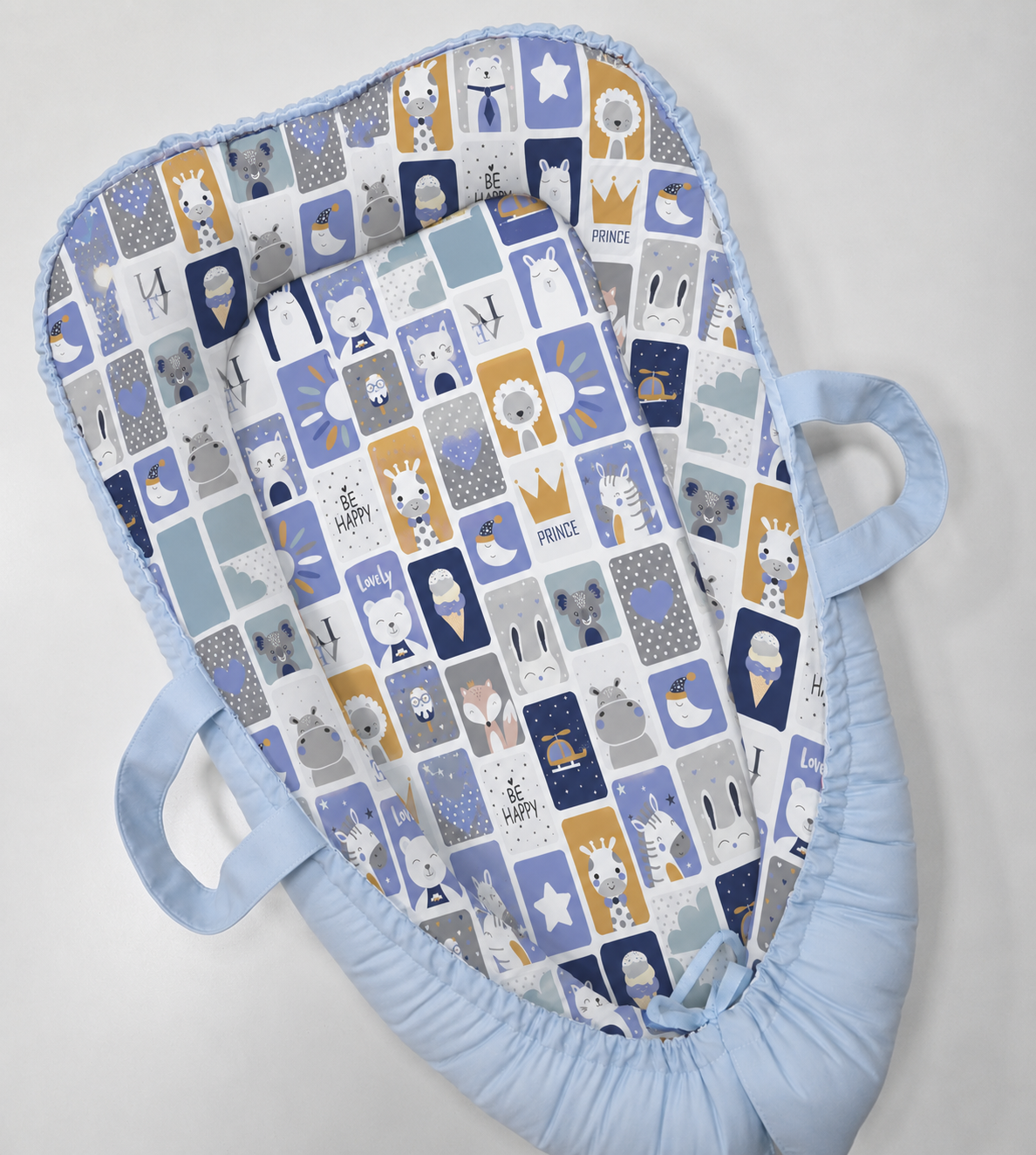 Ninho Redutor Dupla Face Premium Bichos Azul Verso Azul