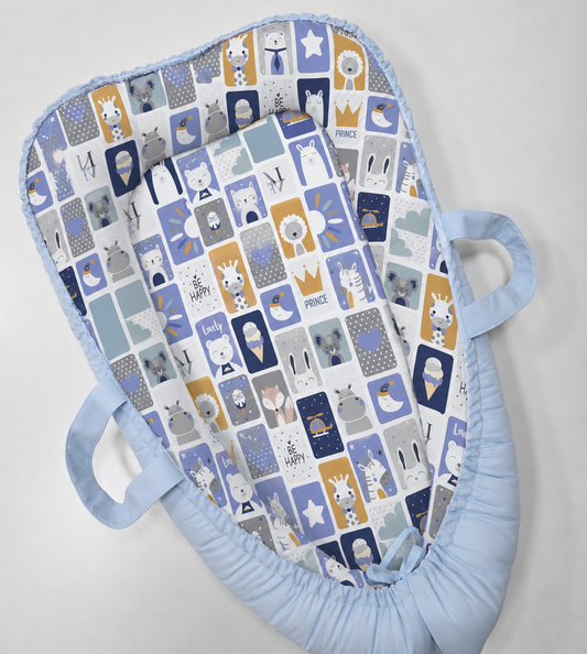 Ninho Redutor Dupla Face Premium Bichos Azul Verso Azul