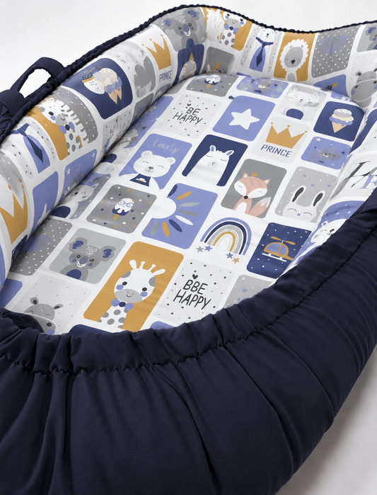 Ninho Redutor Dupla Face Premium Bichos Azul Verso Marinho