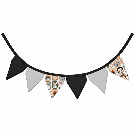 Bandeirinhas Decorativas 2,10m Bichos c/ Preto