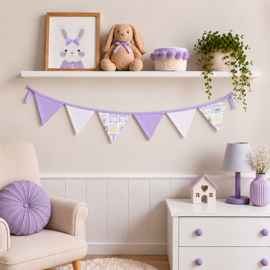 Bandeirinhas Decorativas 1,50m Bichos Lilás