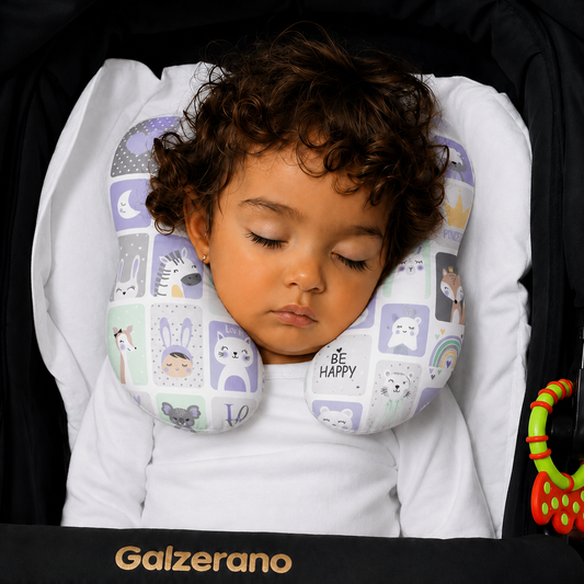 Protetor de Pescoço para Bebê Bichos Lilás