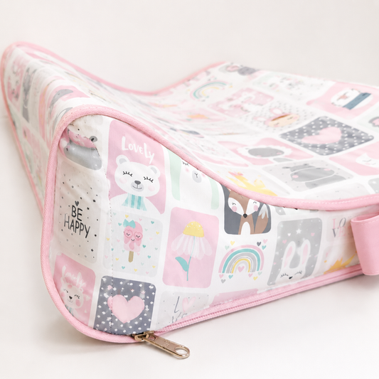 Trocador de Cômoda Americano Bichos Rosa