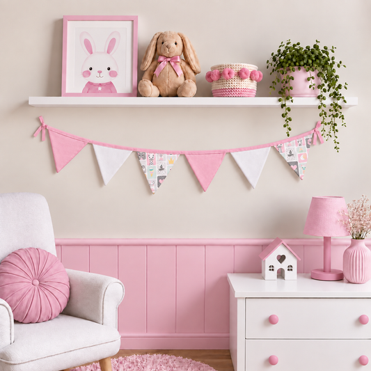Bandeirinhas Decorativas 1,50m Bichos Rosa