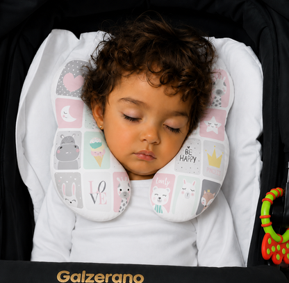 Protetor de Pescoço para Bebê Bichos Rosa