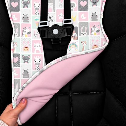 Capa para Carrinho de Bebê Universal Bichos Rosa