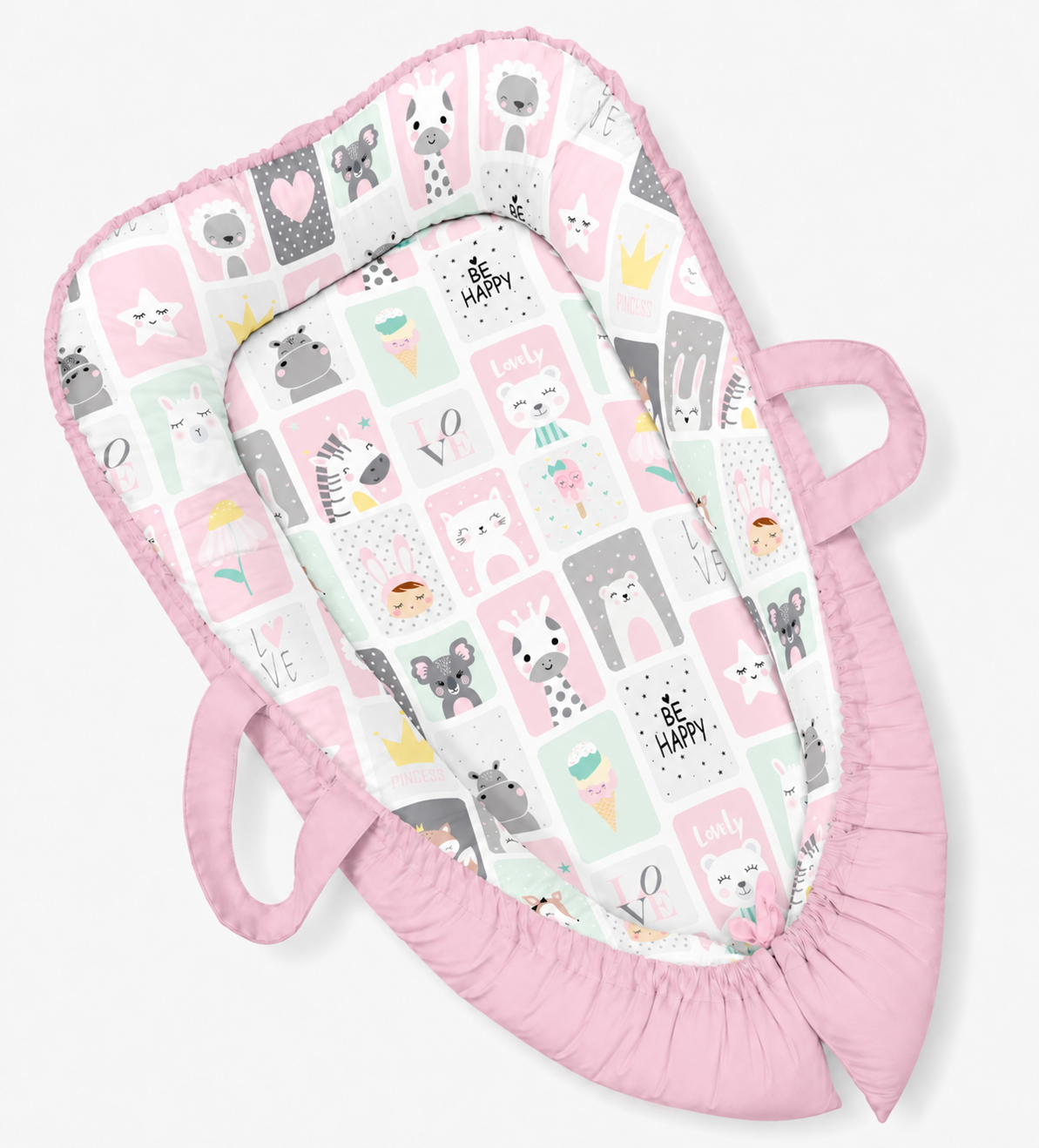 Ninho Redutor Dupla Face Premium Bichos Rosa Verso Rosa