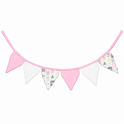 Bandeirinhas Decorativas 1,50m Bichos Rosa