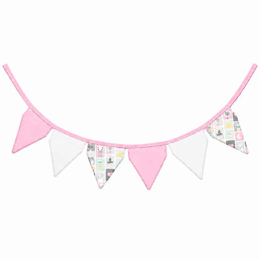 Bandeirinhas Decorativas 2,10m Bichos Rosa