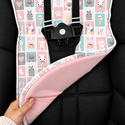 Capa para Carrinho de Bebê Universal Bichos Rose